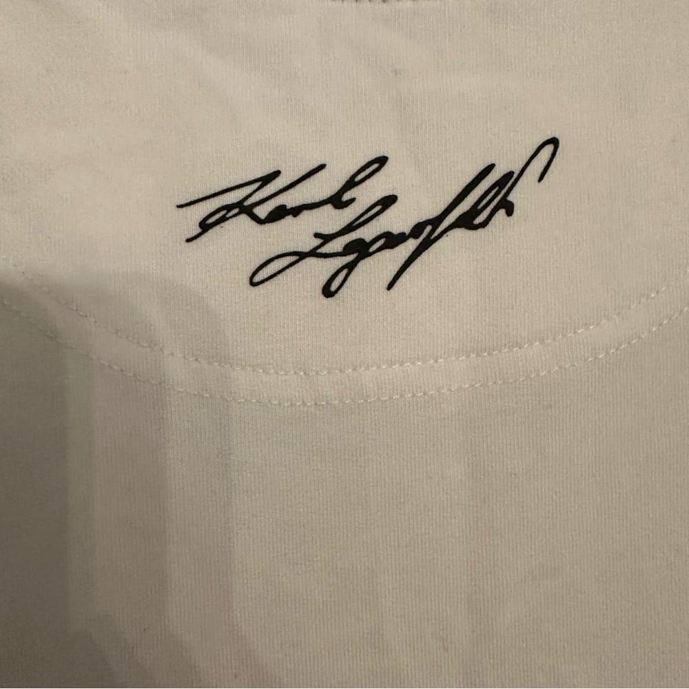 Karl Lagerfeld White Sweatshirt with Iconic Graphic - Picture 7 of 7